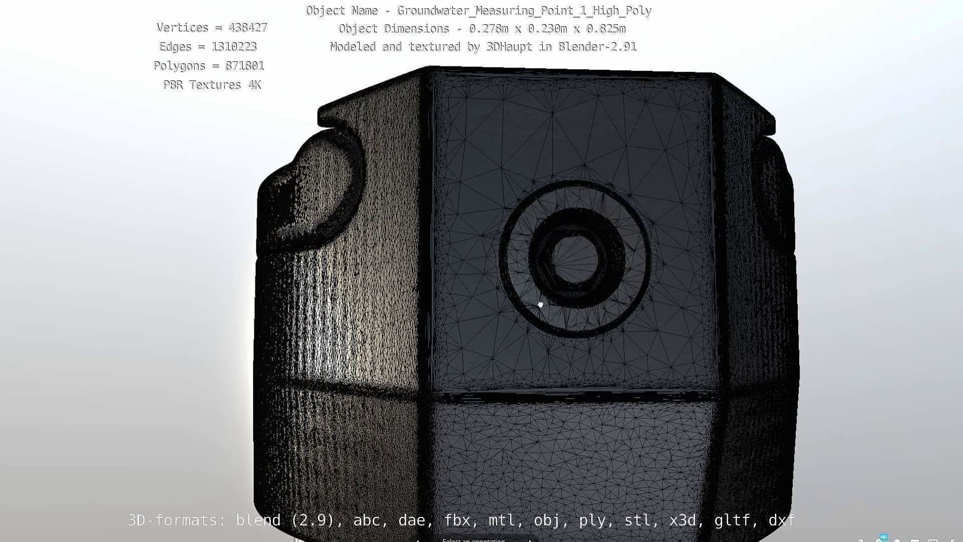 Groundwater Measure Pipe High-Poly Version 1 3D model_12
