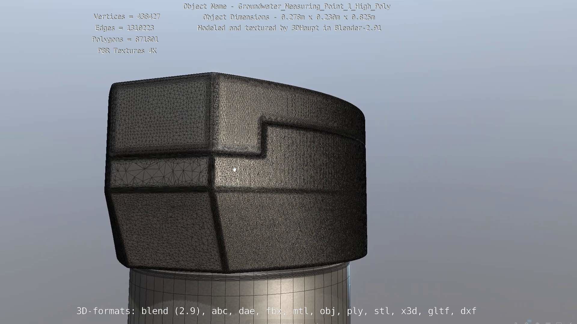 Groundwater Measure Pipe High-Poly Version 1 3D model_16