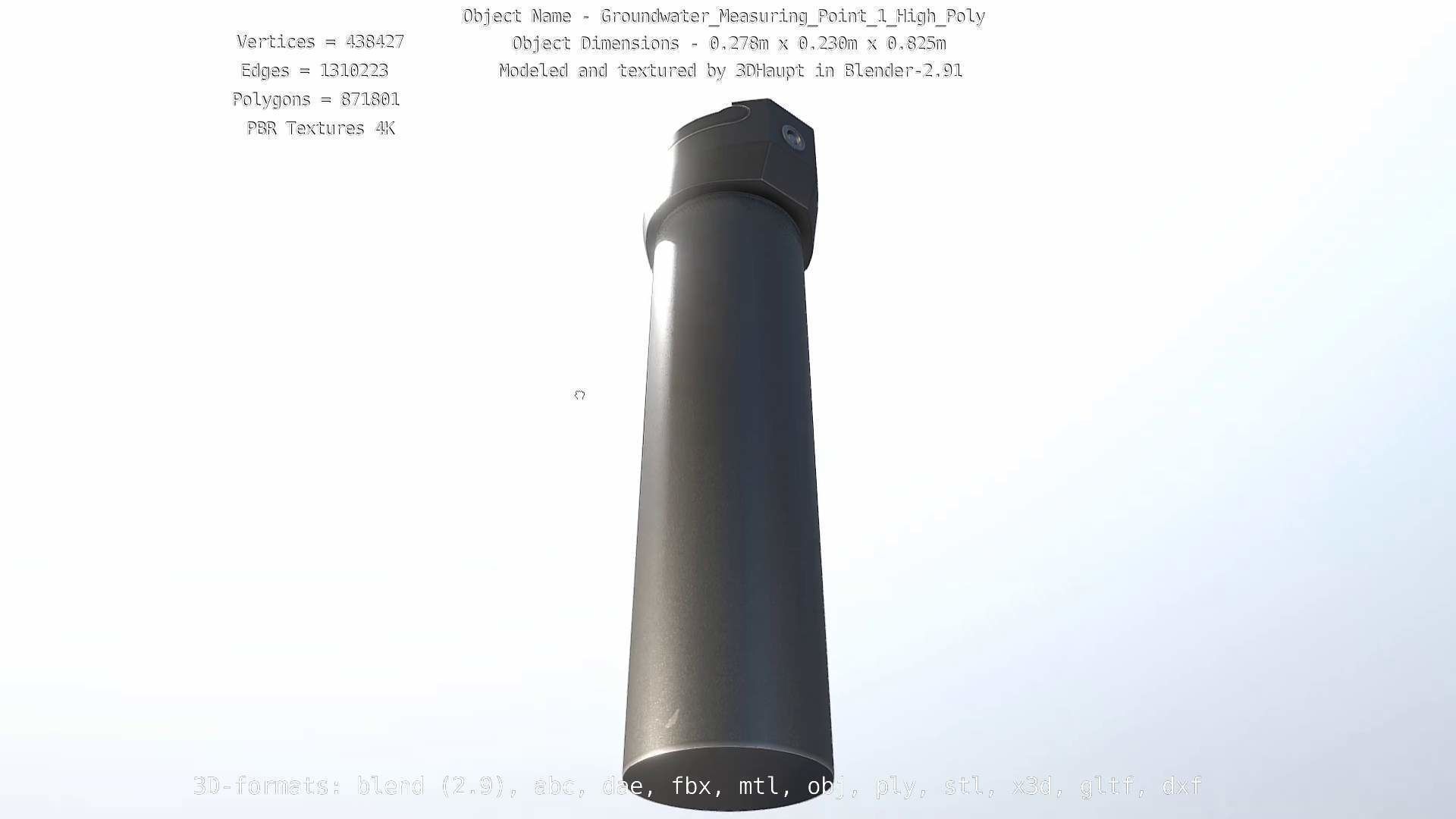 Groundwater Measure Pipe High-Poly Version 1 3D model_71