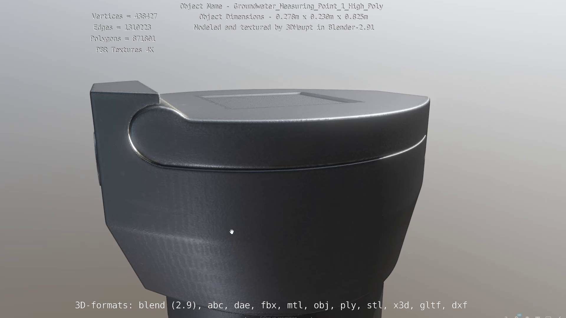 Groundwater Measure Pipe High-Poly Version 1 3D model_83