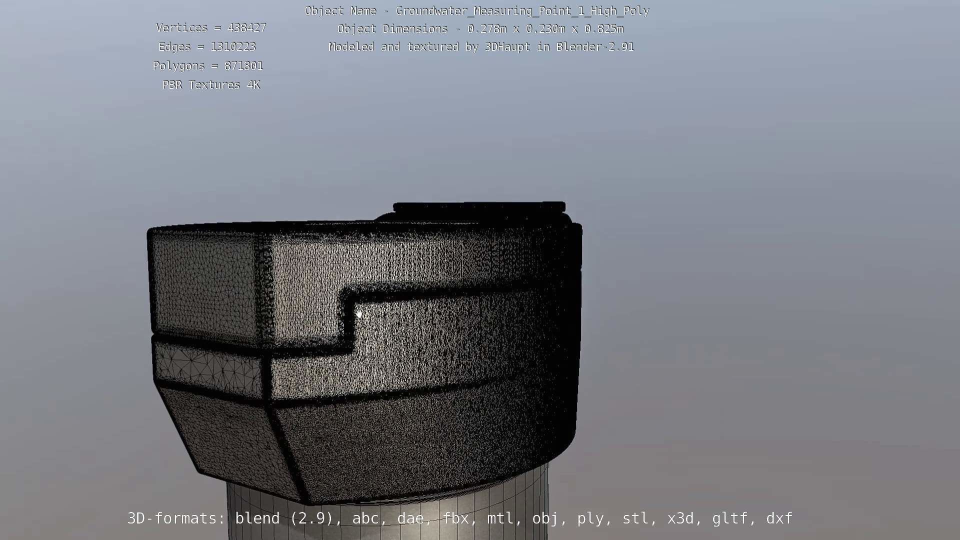Groundwater Measure Pipe High-Poly Version 1 3D model_110