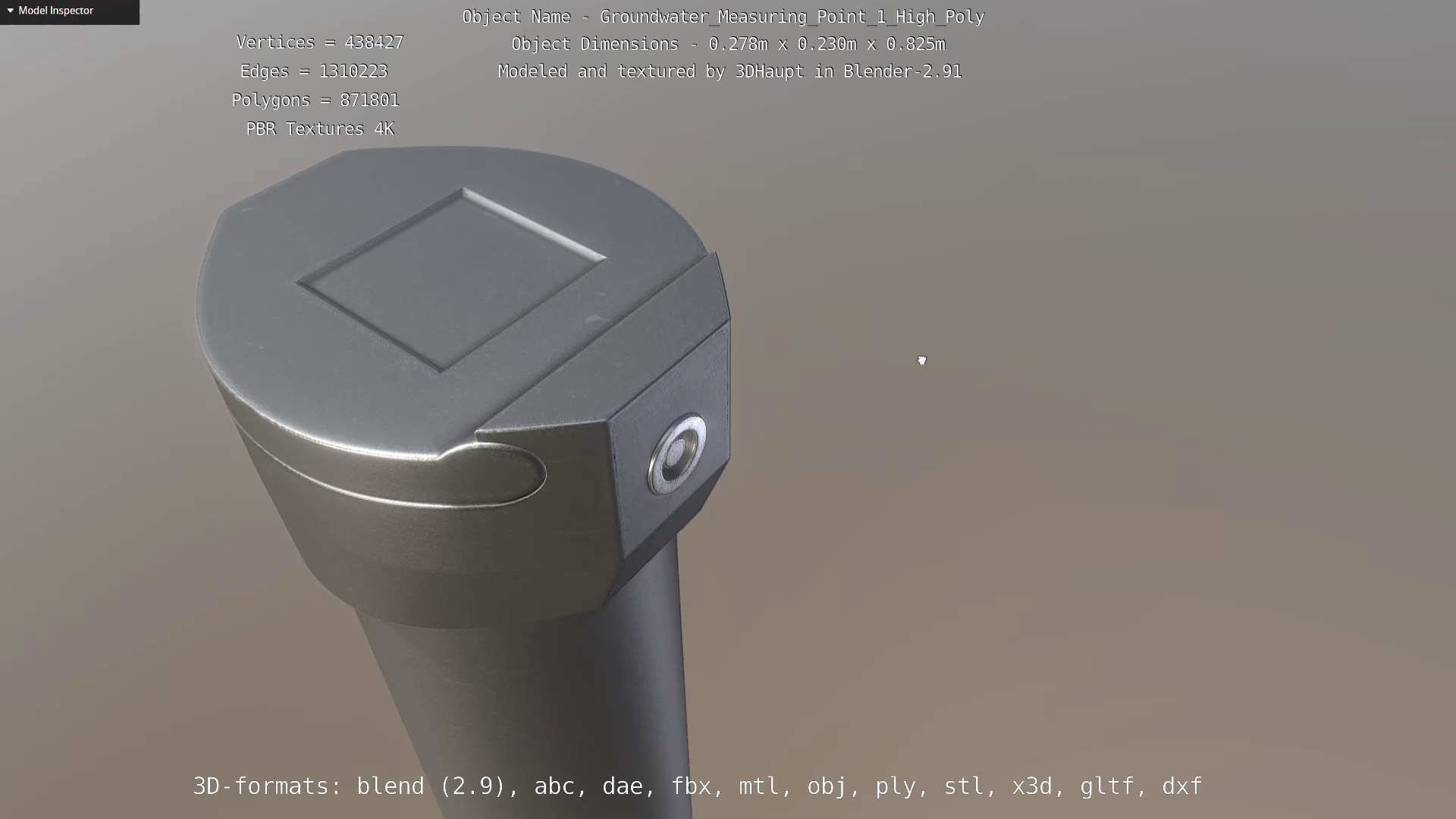 Groundwater Measure Pipe High-Poly Version 1 3D model_31