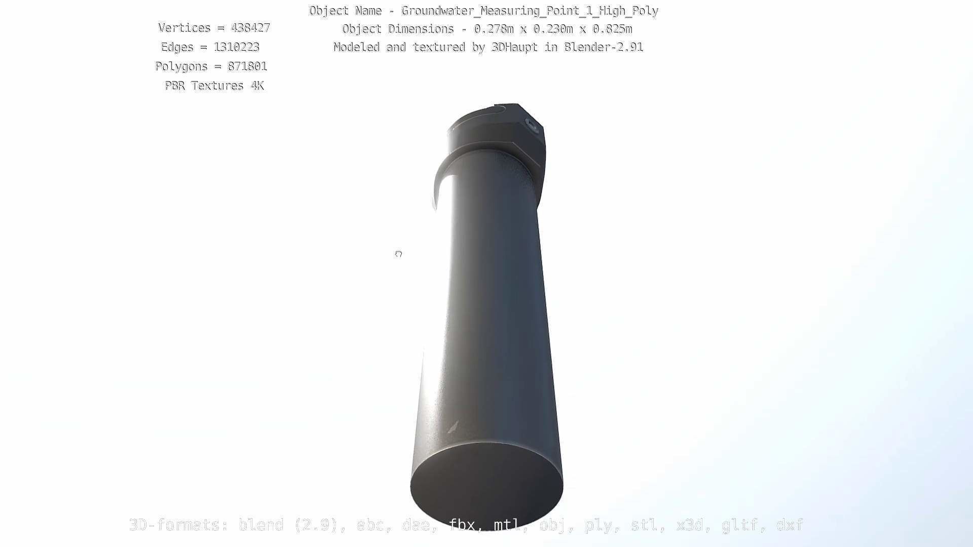Groundwater Measure Pipe High-Poly Version 1 3D model_72
