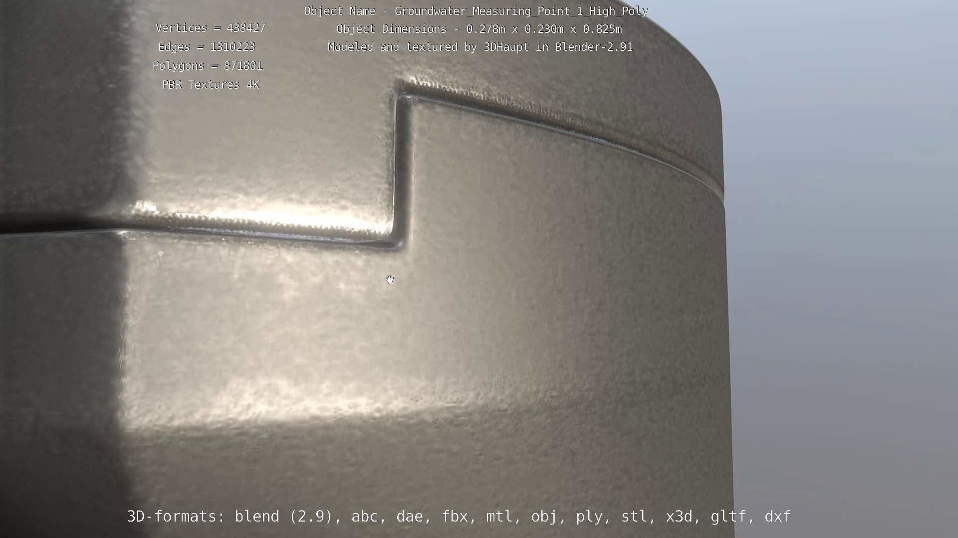 Groundwater Measure Pipe High-Poly Version 1 3D model_38