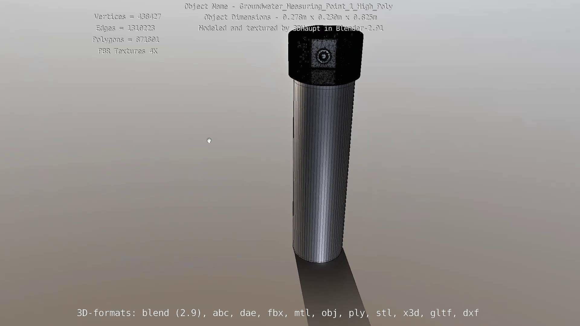 Groundwater Measure Pipe High-Poly Version 1 3D model_54