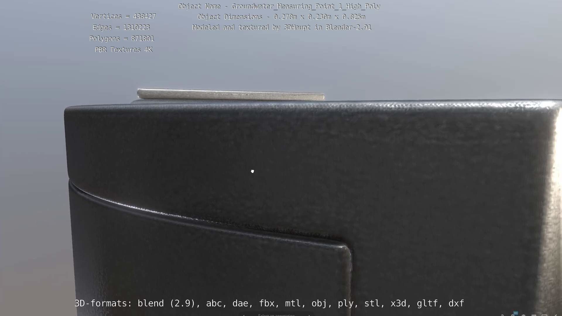 Groundwater Measure Pipe High-Poly Version 1 3D model_80