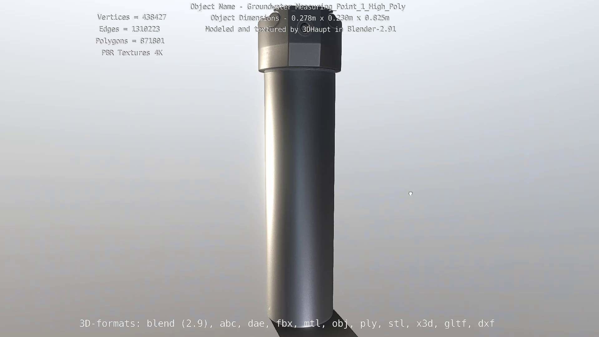 Groundwater Measure Pipe High-Poly Version 1 3D model_47