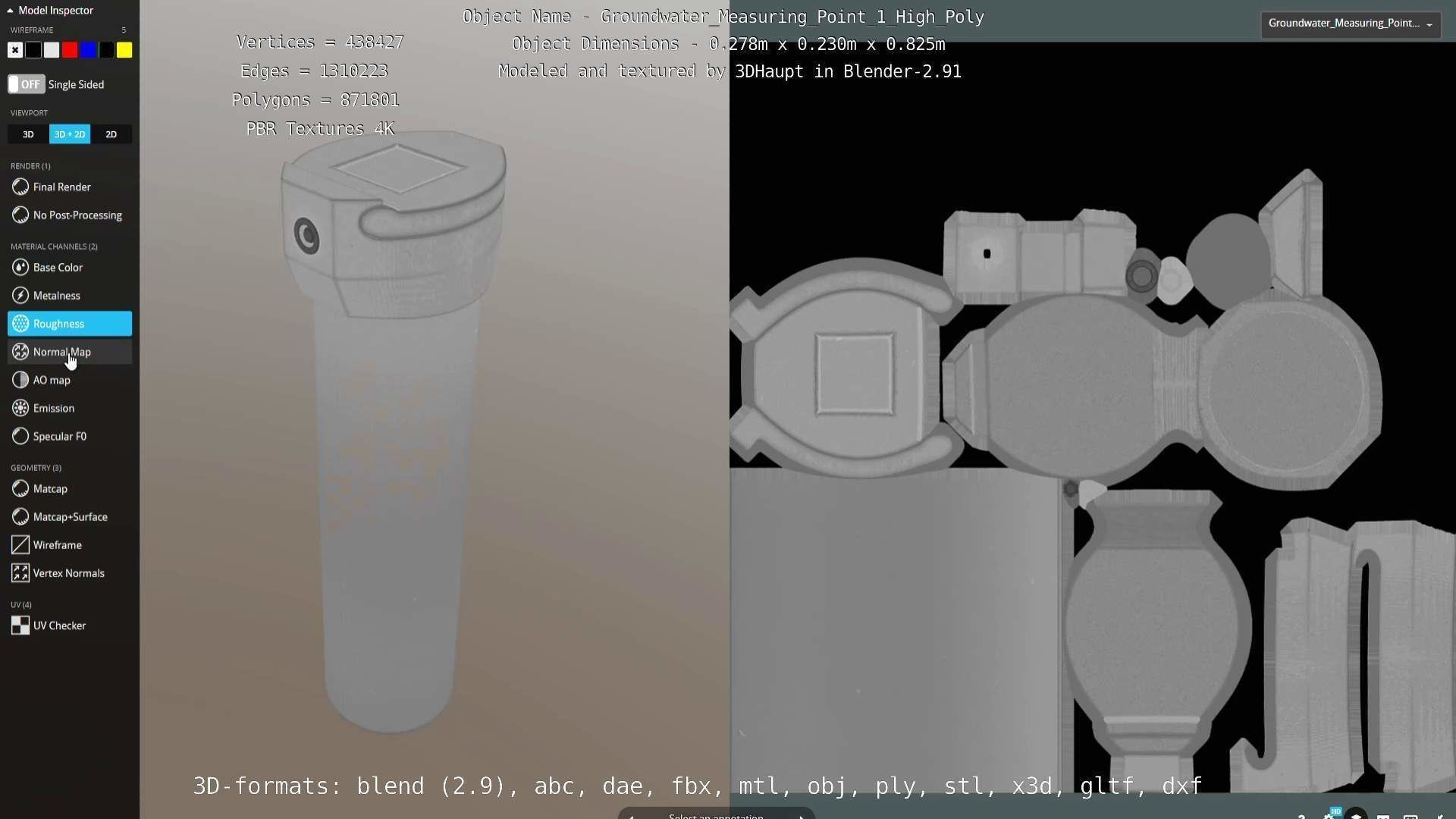 Groundwater Measure Pipe High-Poly Version 1 3D model_23