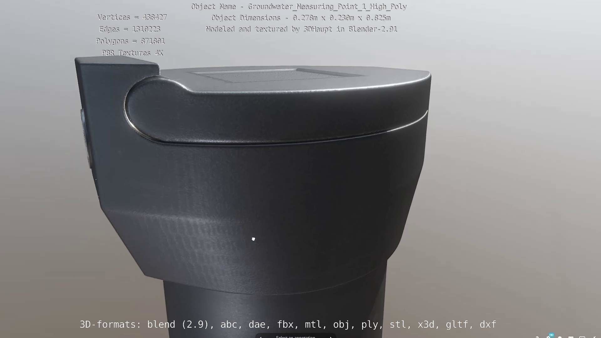 Groundwater Measure Pipe High-Poly Version 1 3D model_97