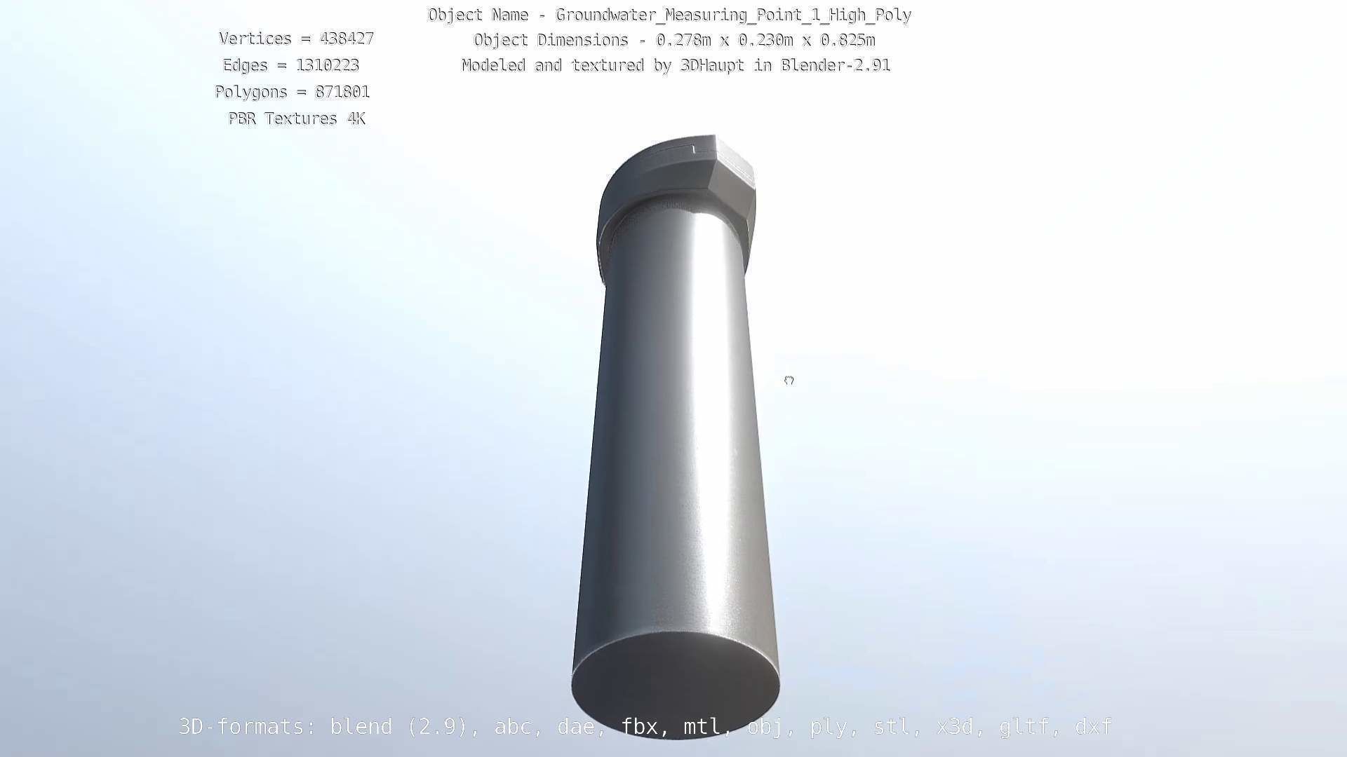 Groundwater Measure Pipe High-Poly Version 1 3D model_52