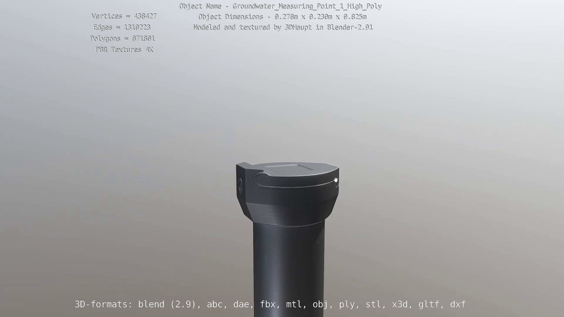 Groundwater Measure Pipe High-Poly Version 1 3D model_99