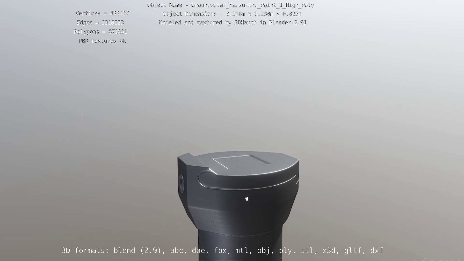 Groundwater Measure Pipe High-Poly Version 1 3D model_65