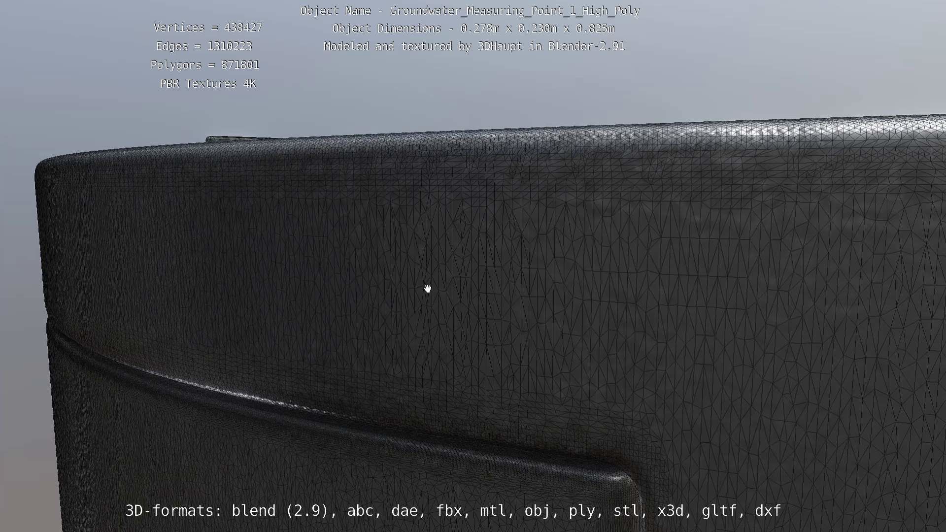 Groundwater Measure Pipe High-Poly Version 1 3D model_60