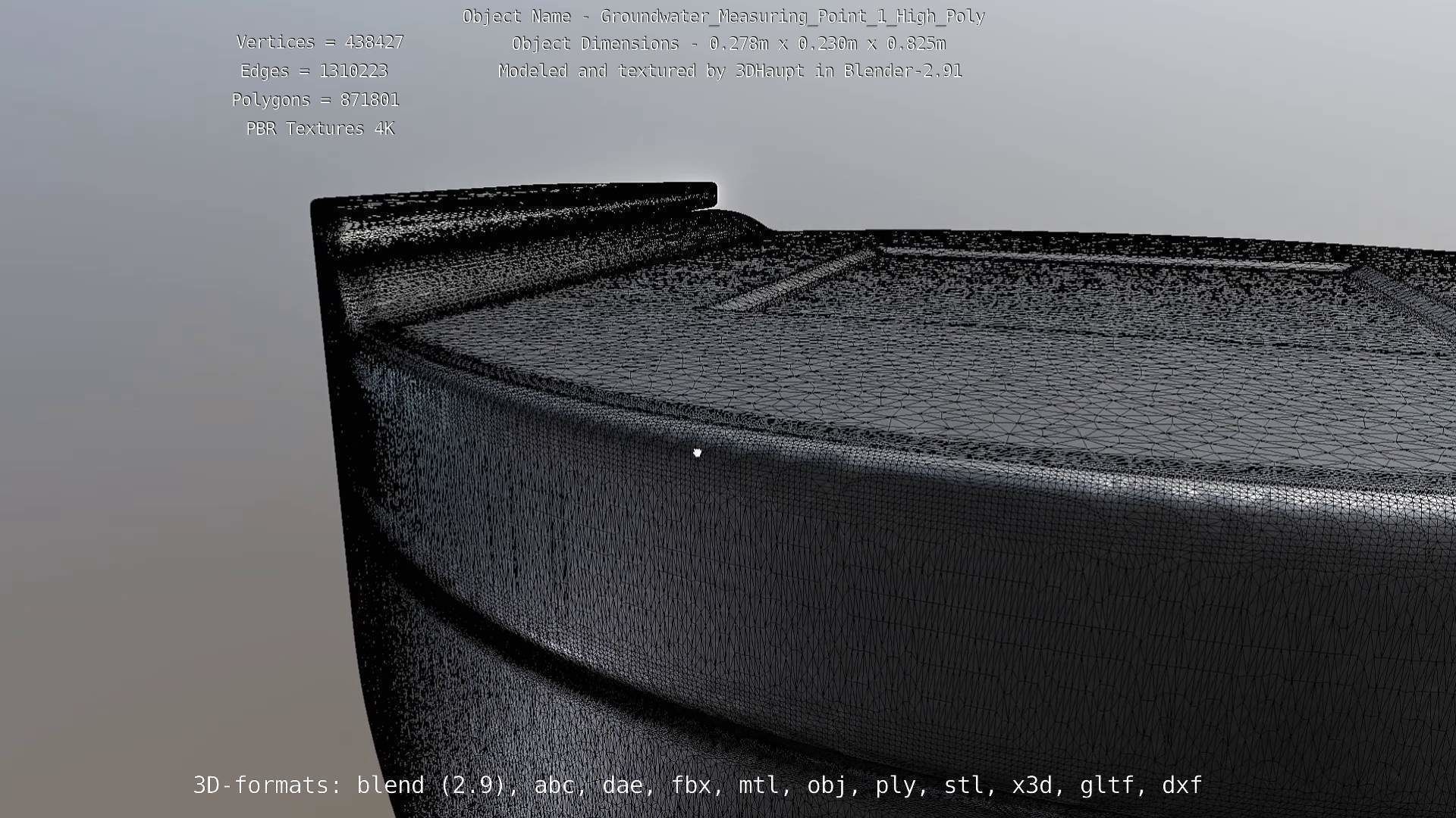 Groundwater Measure Pipe High-Poly Version 1 3D model_13