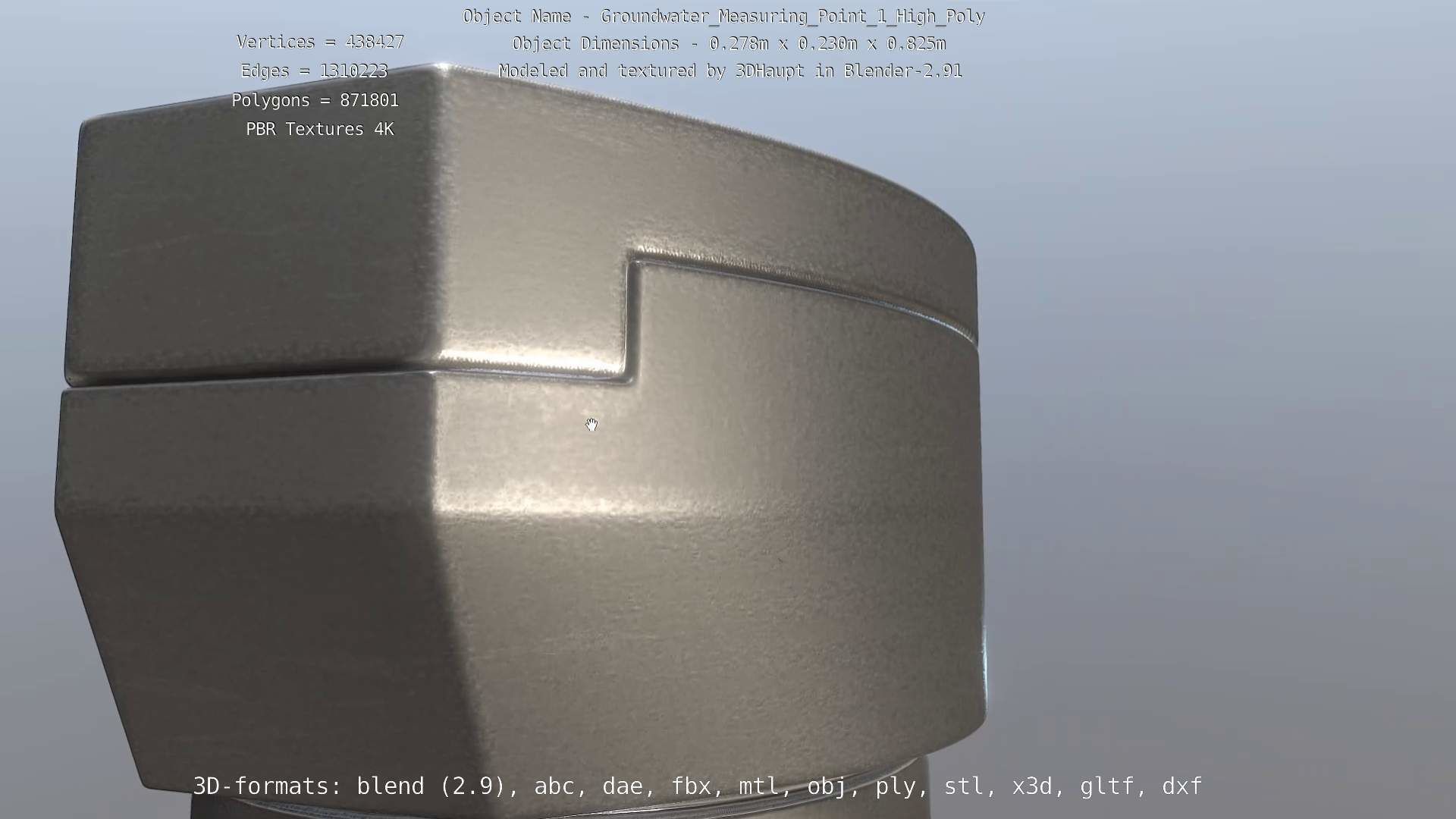 Groundwater Measure Pipe High-Poly Version 1 3D model_49