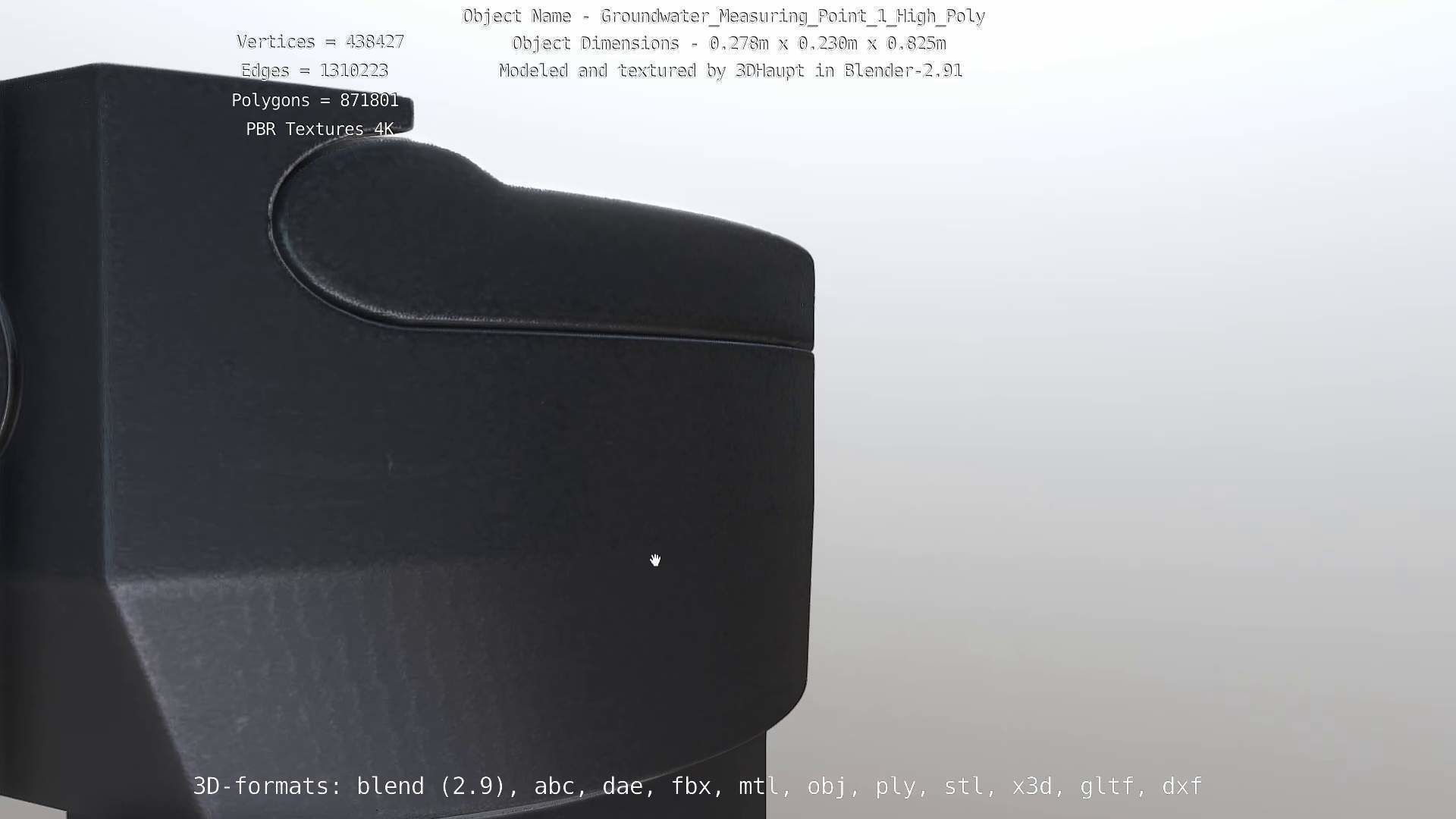 Groundwater Measure Pipe High-Poly Version 1 3D model_10