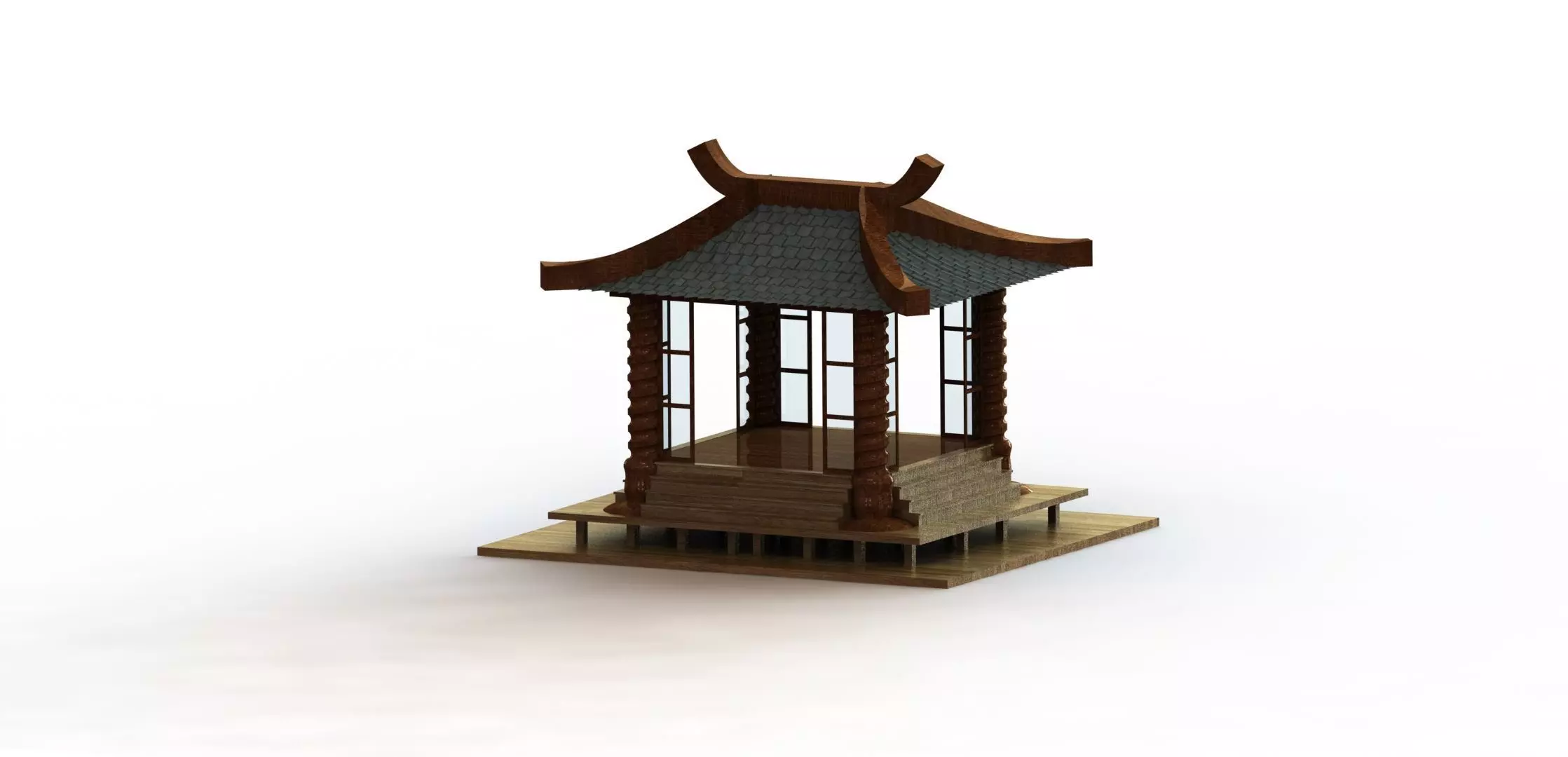 Pagoda or Dojo 3D model_0