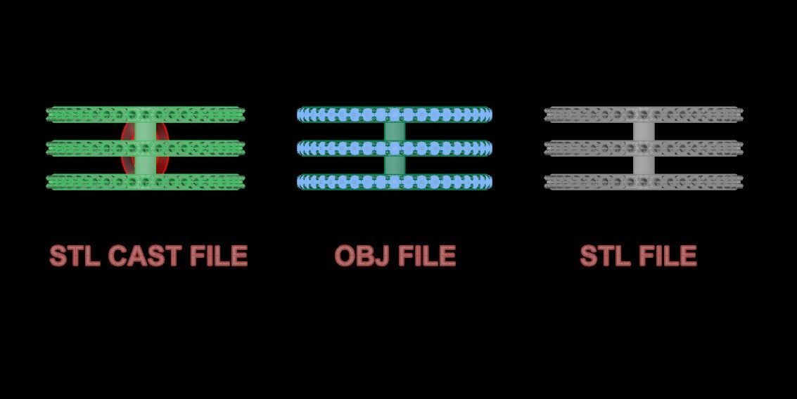 TRIPLE DIAMOND ROW BAND RING SIZE 6 3D print model_5