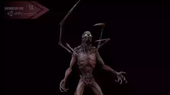 Monster Mutant7 Low-poly 3D model