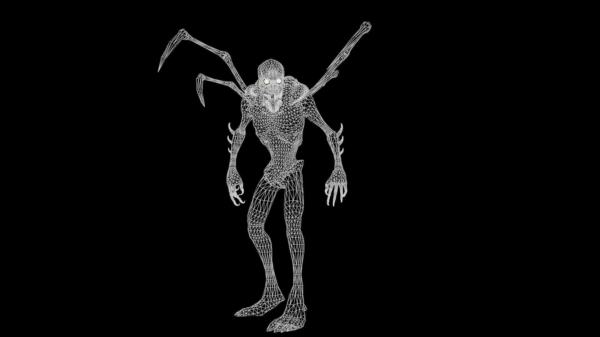 Monster Mutant7 Low-poly 3D model_8