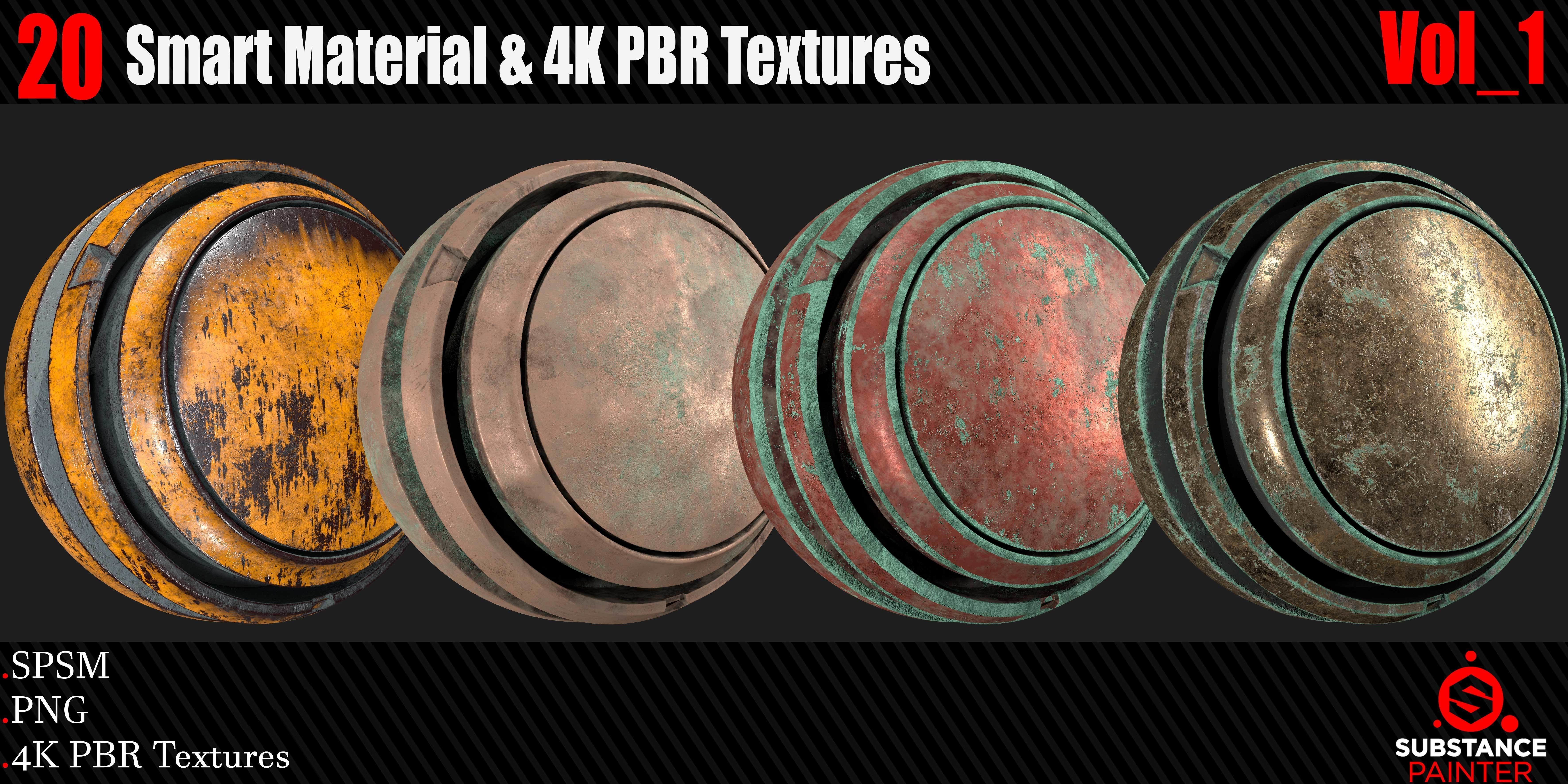 20 Metal Smart Materials 4K PBR Texture Texture_3