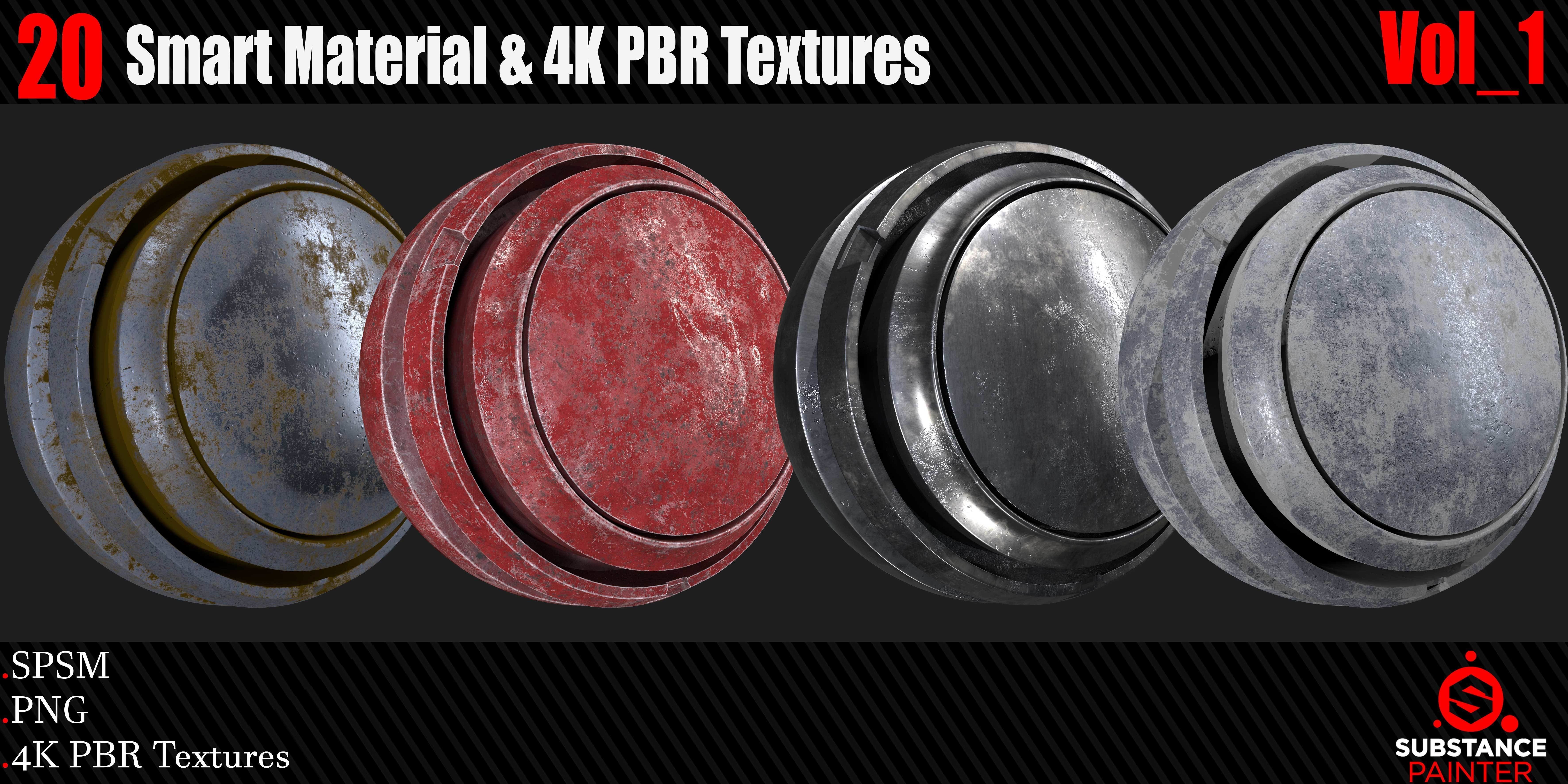 20 Metal Smart Materials 4K PBR Texture Texture_4