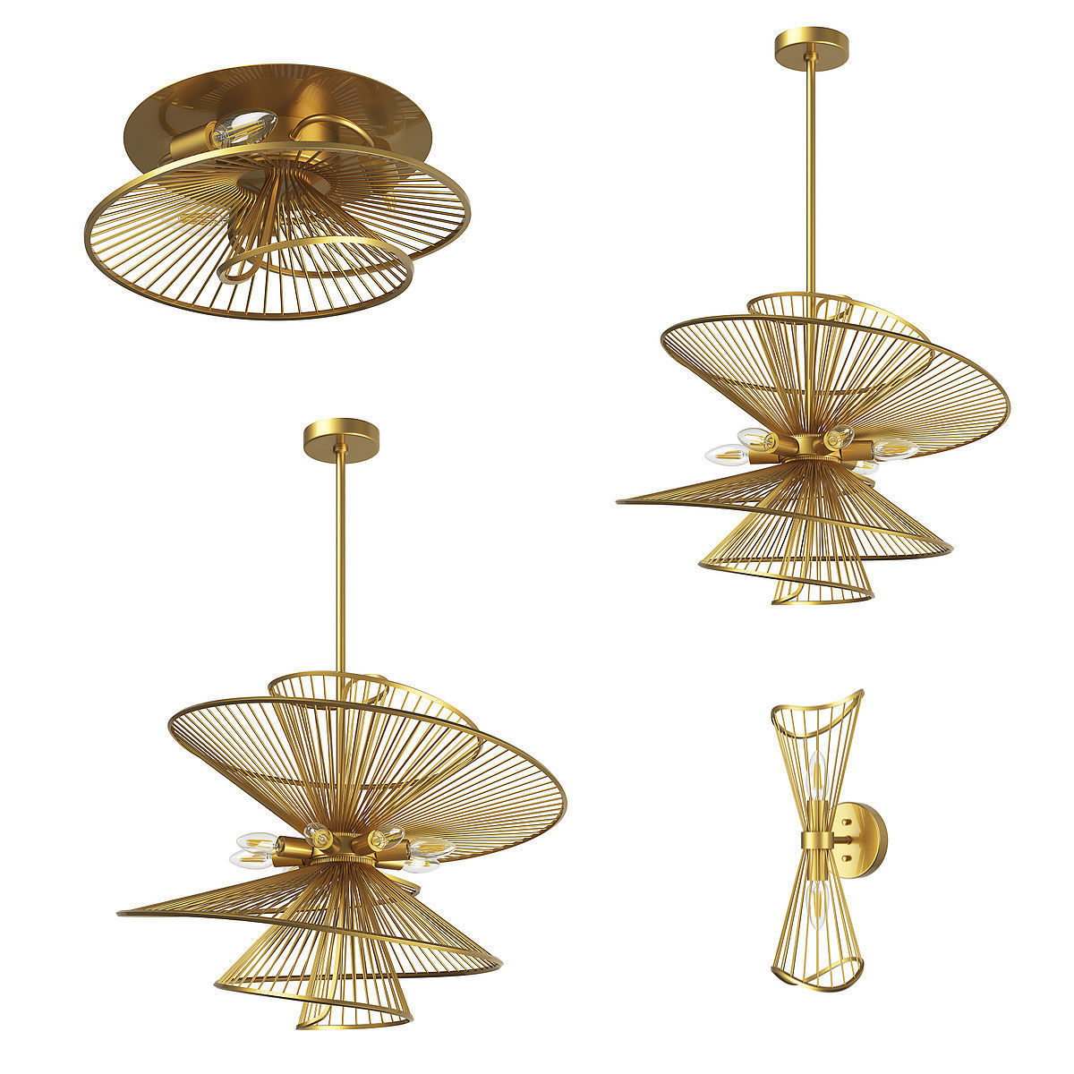 728 Zeta Lightstar Collection of Modern Lamps  Spiral _1