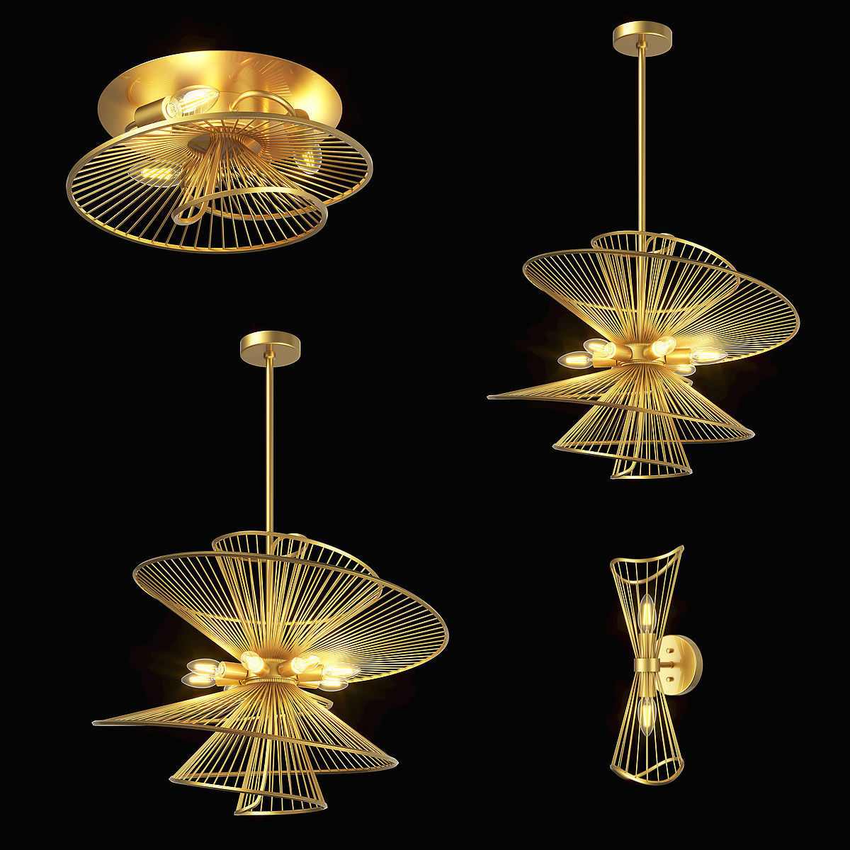 728 Zeta Lightstar Collection of Modern Lamps  Spiral _10