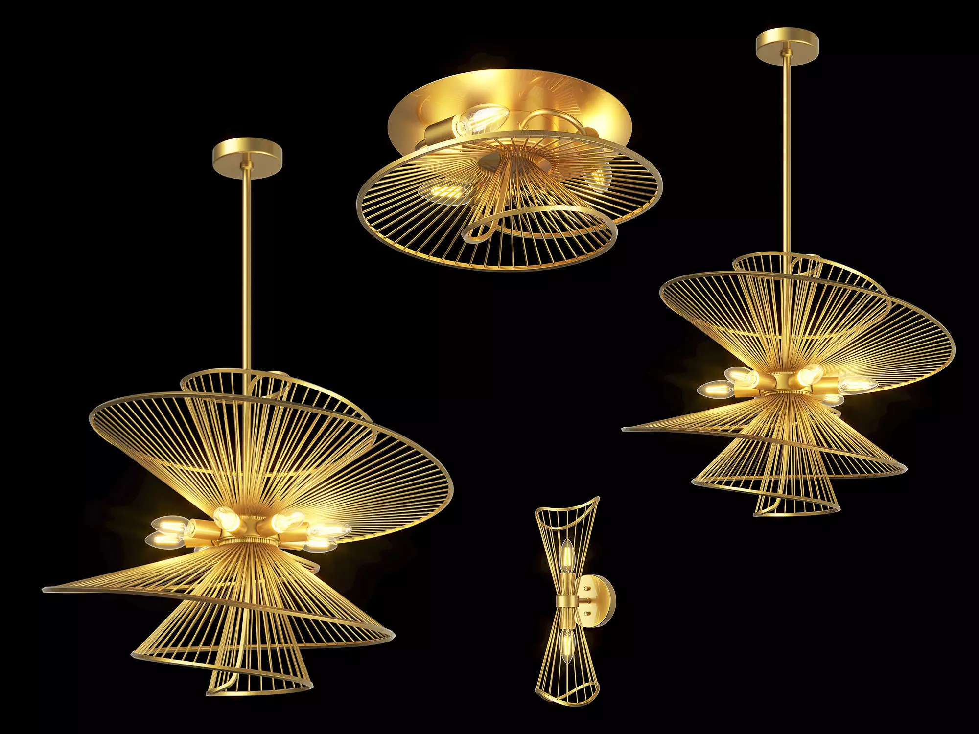 728 Zeta Lightstar Collection of Modern Lamps  Spiral _0