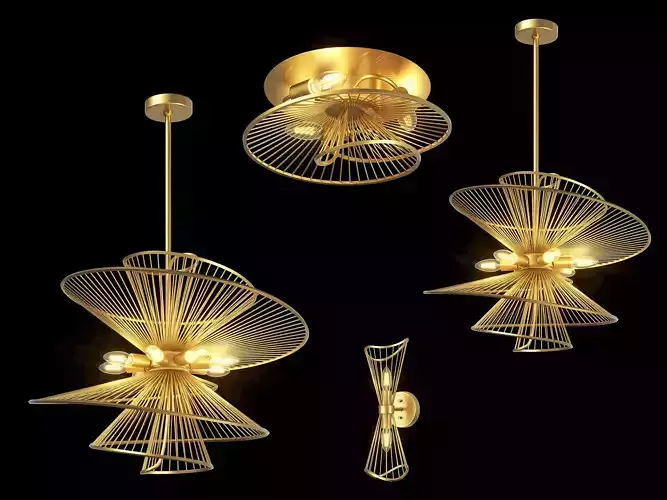 728 Zeta Lightstar Collection of Modern Lamps  Spiral 