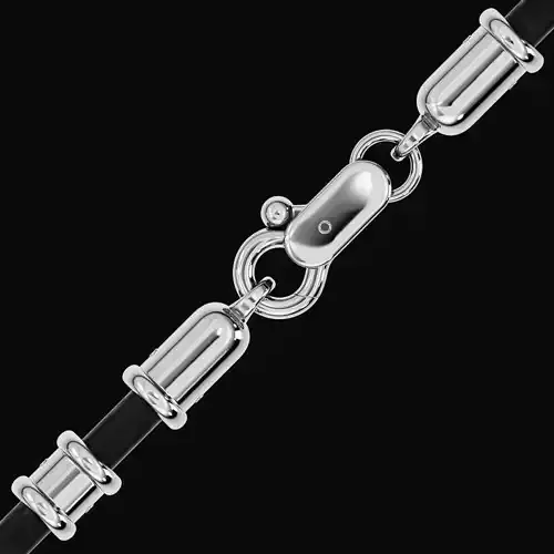 Baraka carbine lock and pieces for jewelry chains and bracelets 3D print model