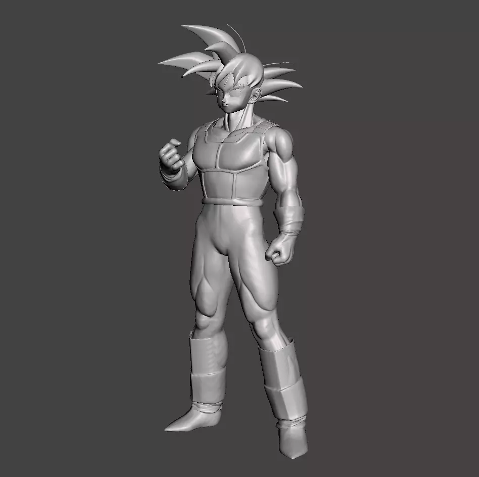 Son Goku Saiyan armor 3D Model 3D print model_0