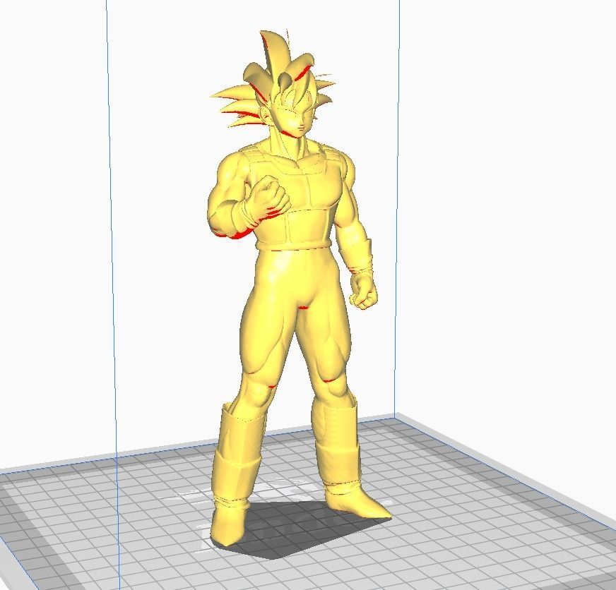 Son Goku Saiyan armor 3D Model 3D print model_2