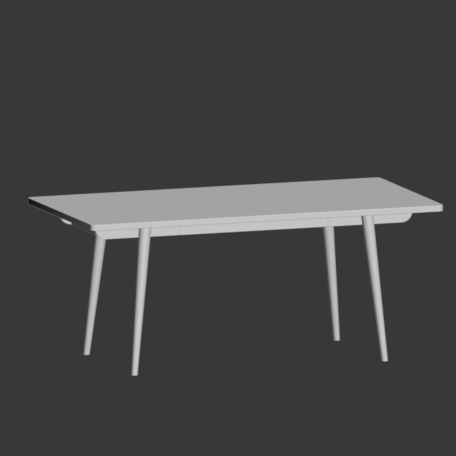 Dining Set table and chairs 3D model_3