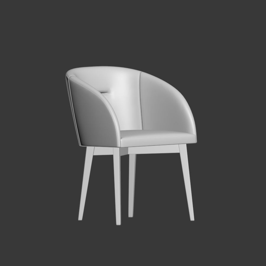 Dining Set table and chairs 3D model_2
