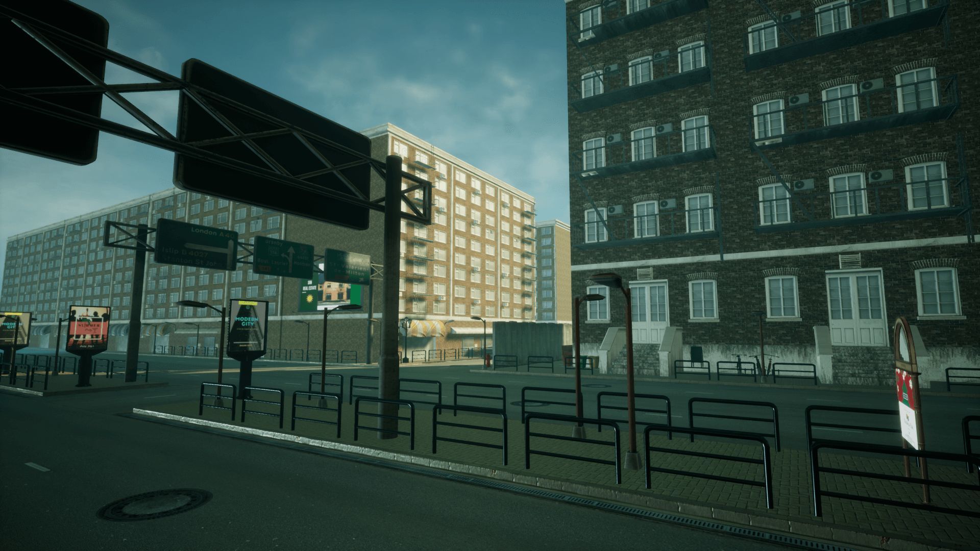Modern City 3 Unreal Engine Low-poly 3D model_11