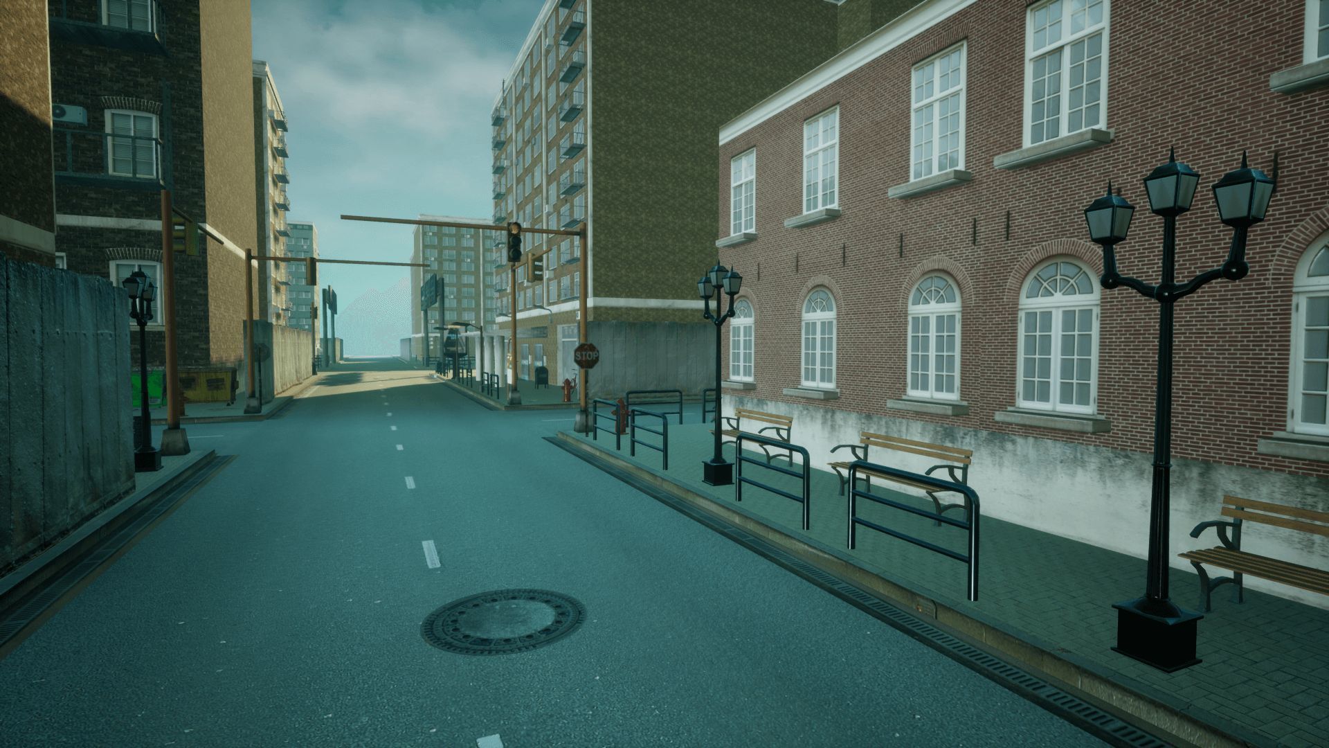Modern City 3 Unreal Engine Low-poly 3D model_5