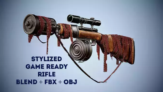 Stylized Rifle 4k PBR  