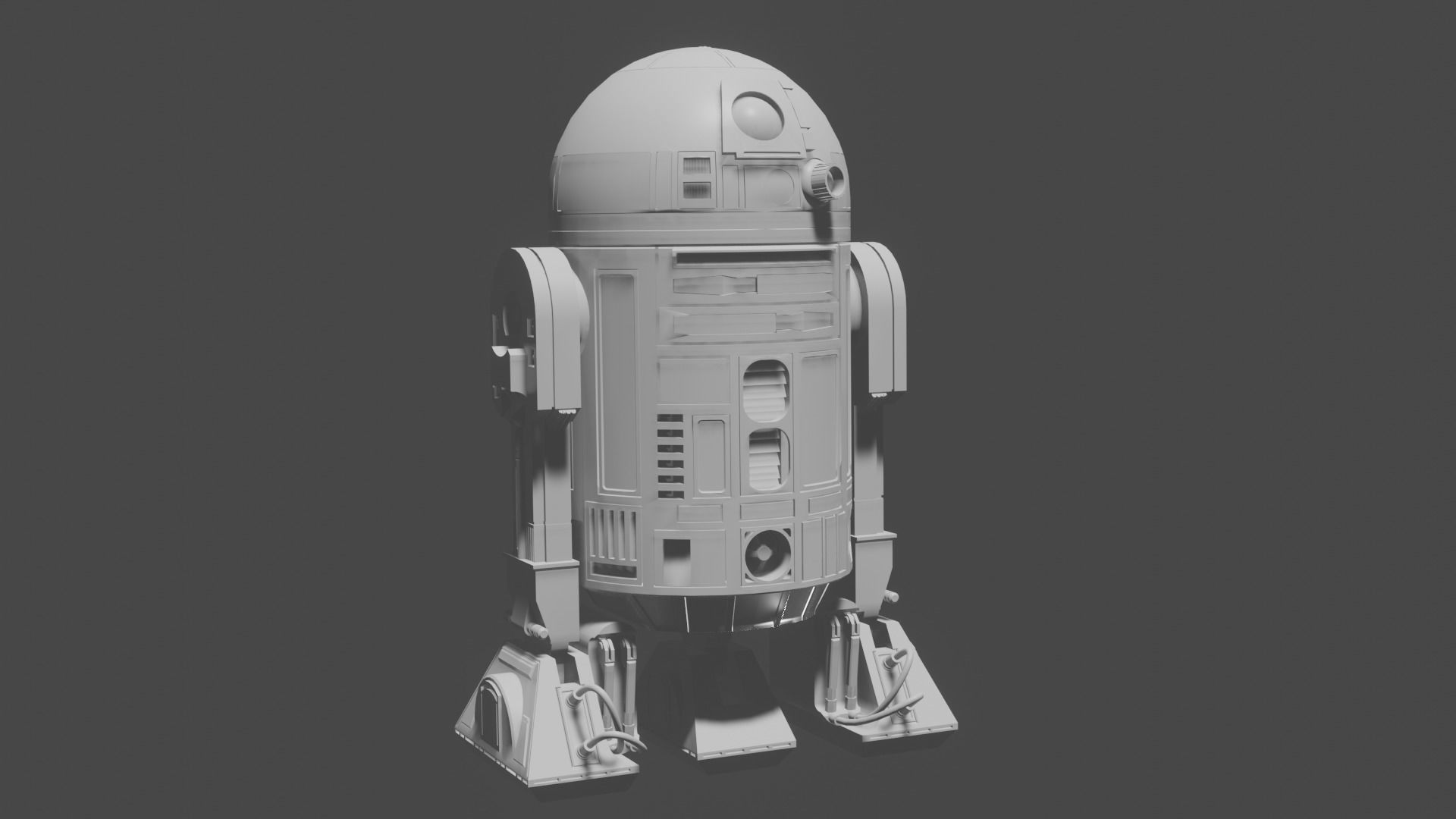 Star Wars droid R2D2 3D print model_1