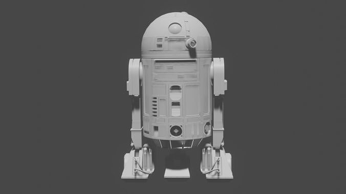 Star Wars droid R2D2 3D print model