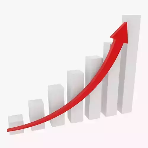 Bar Chart Low-poly 3D model