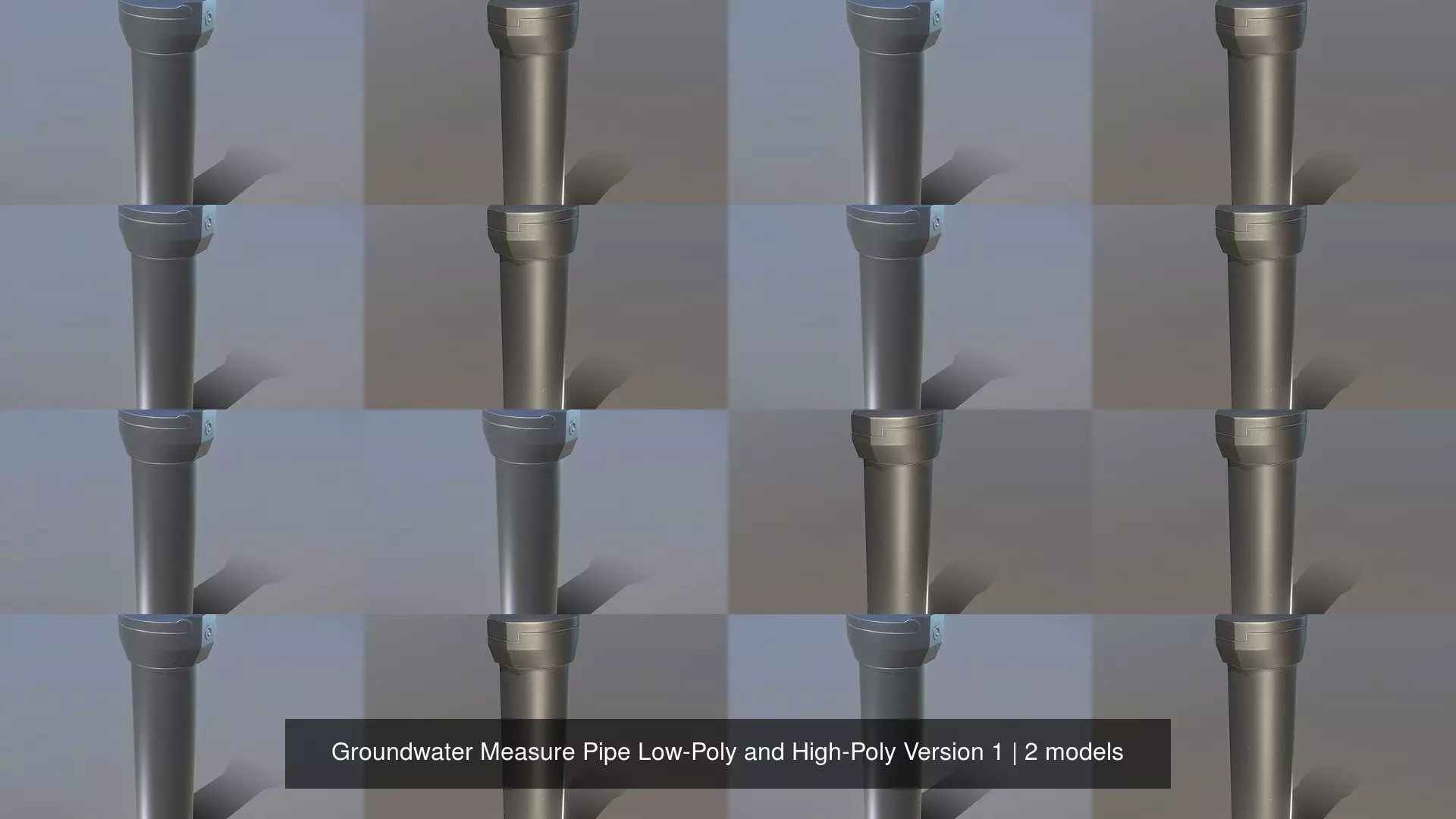 Groundwater Measure Pipe Low-Poly and High-Poly Version 1 3D Model Collection_0