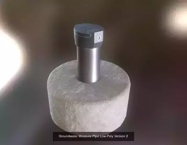 Groundwater Measure Pipe Low-Poly and High-Poly Version 2 3D Model Collection