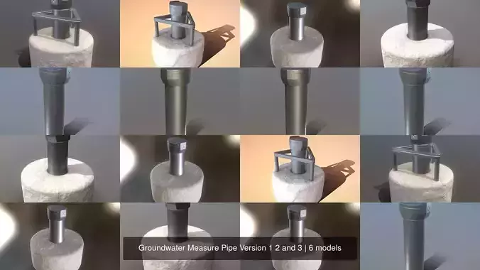 Groundwater Measure Pipe Version 1 2 and 3 3D Model Collection