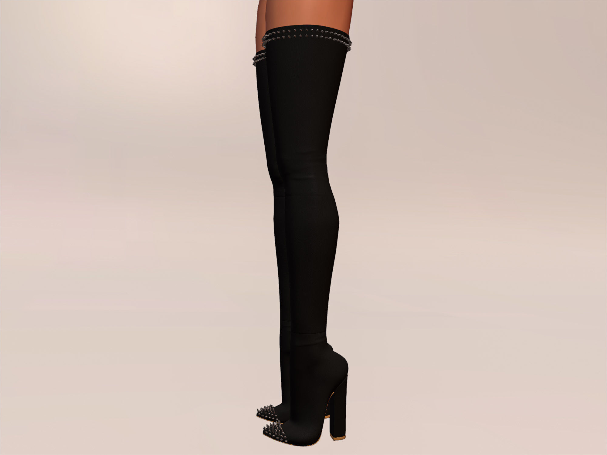 Womens Shoes Boots 3D model_2