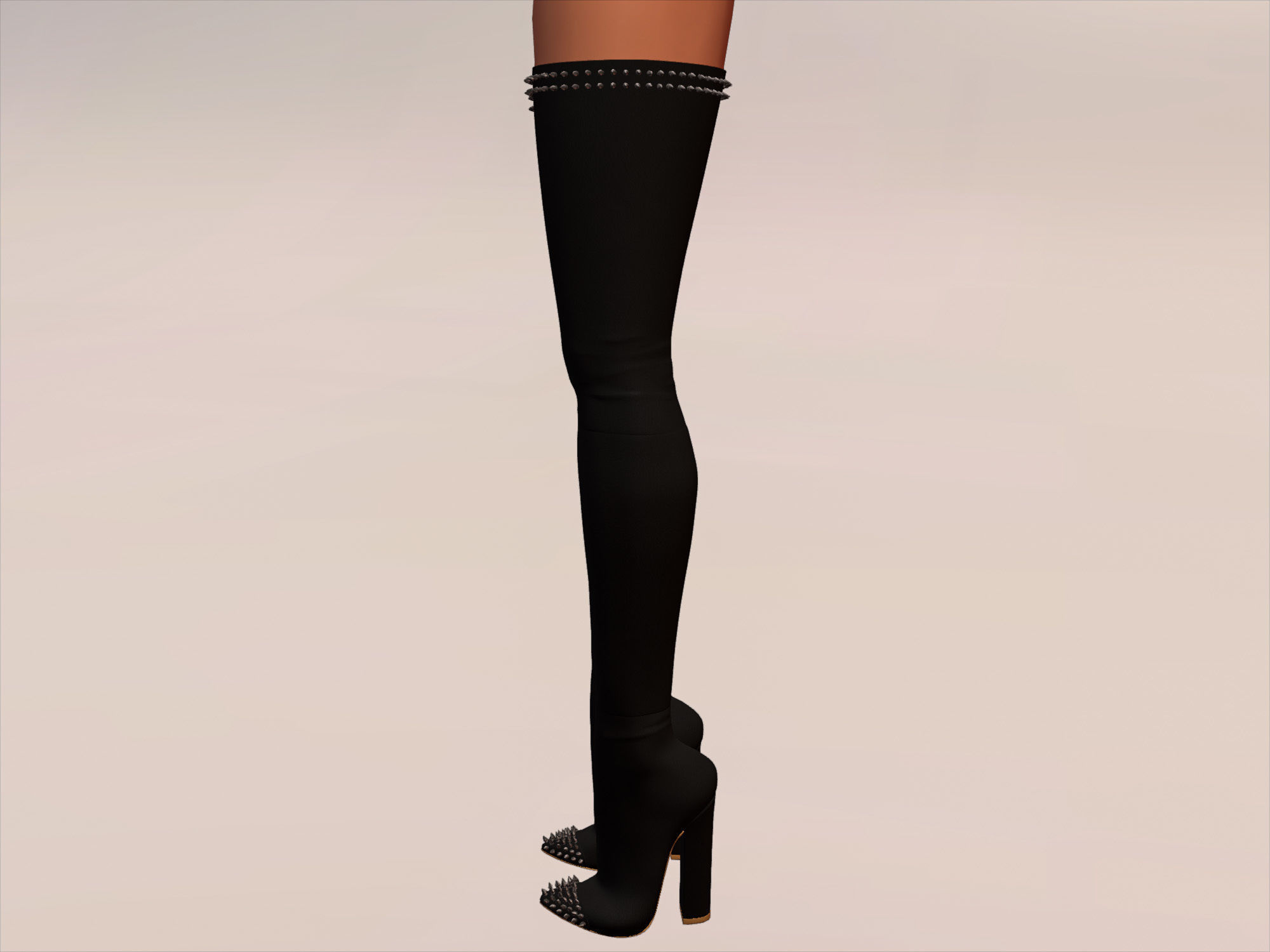 Womens Shoes Boots 3D model_4