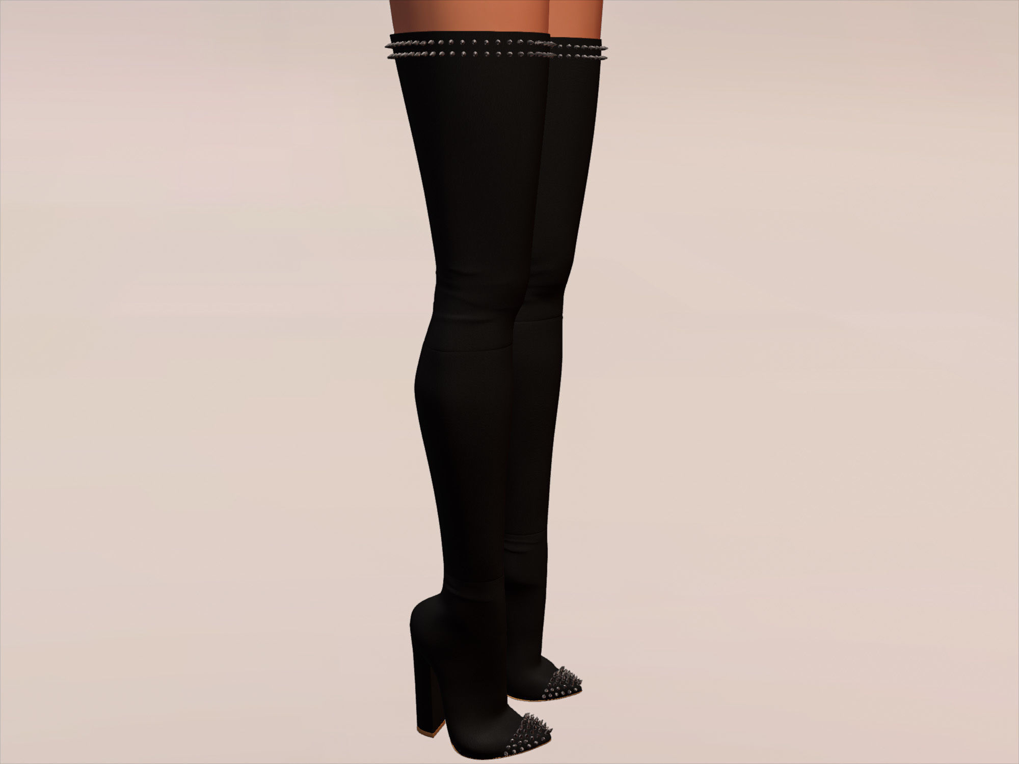 Womens Shoes Boots 3D model_5