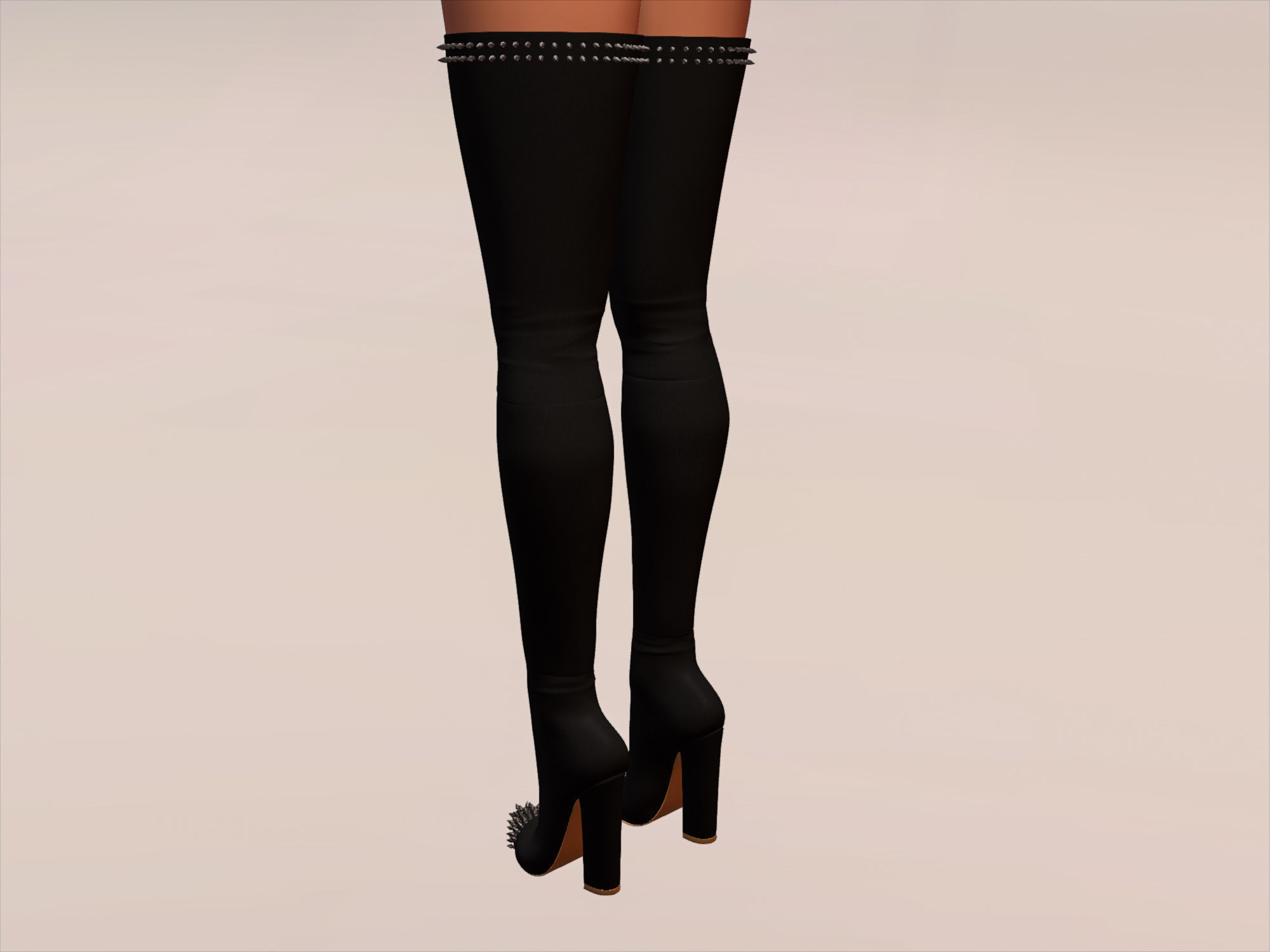 Womens Shoes Boots 3D model_6