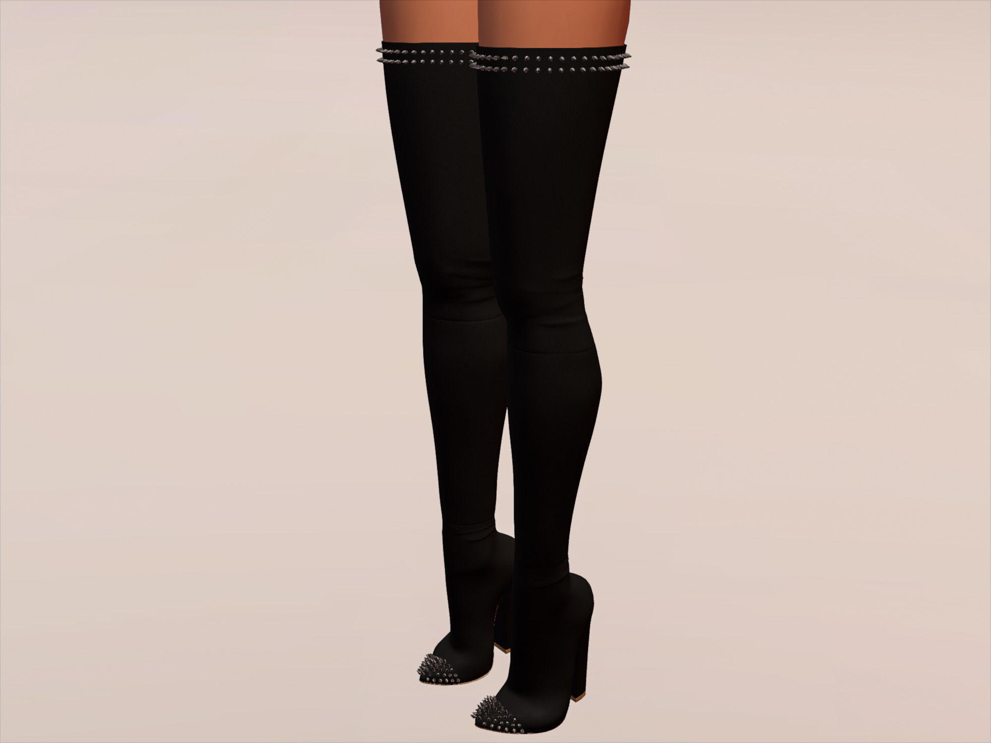 Womens Shoes Boots 3D model_3