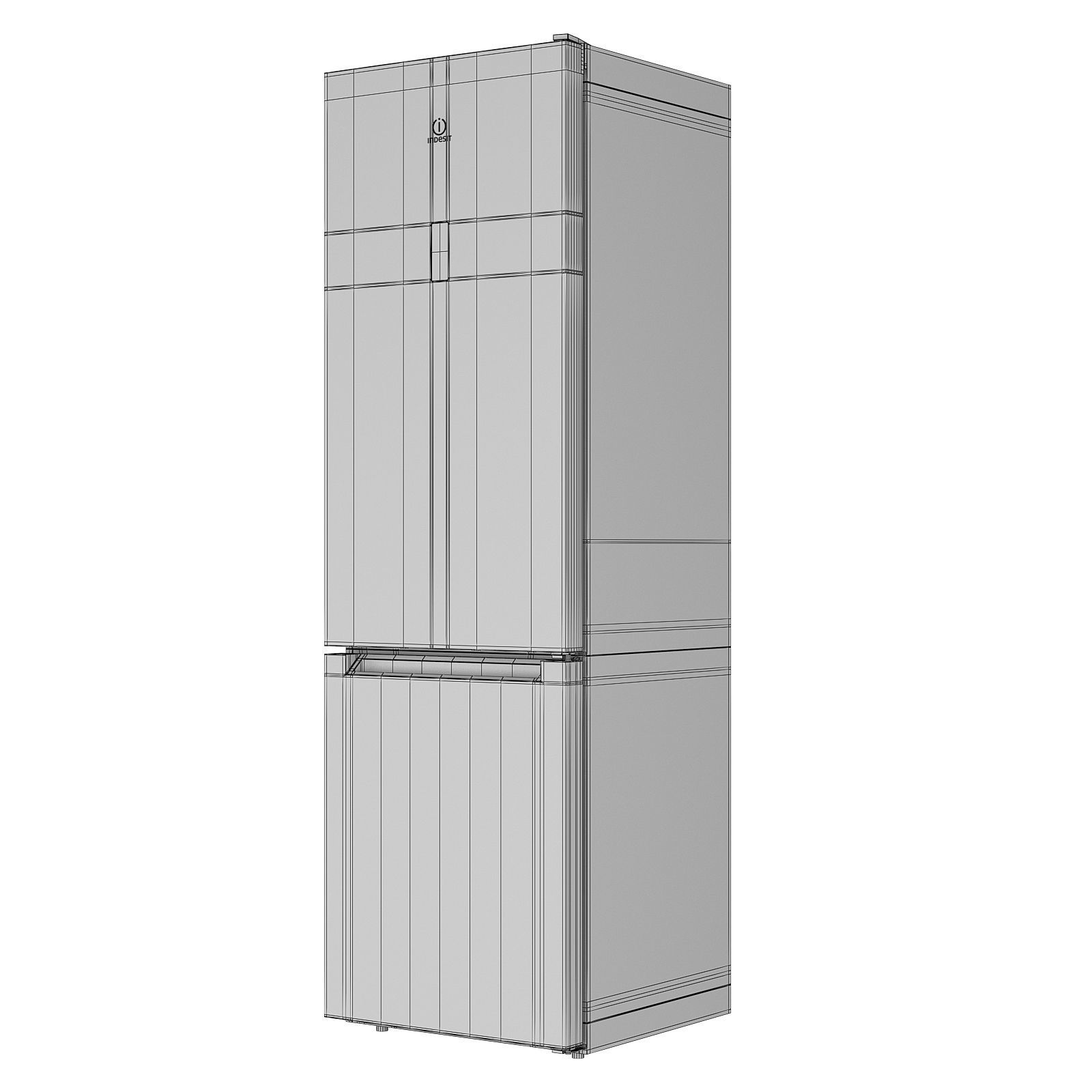 Refrigerator Indesit DF 5200 W opening 3D model_14